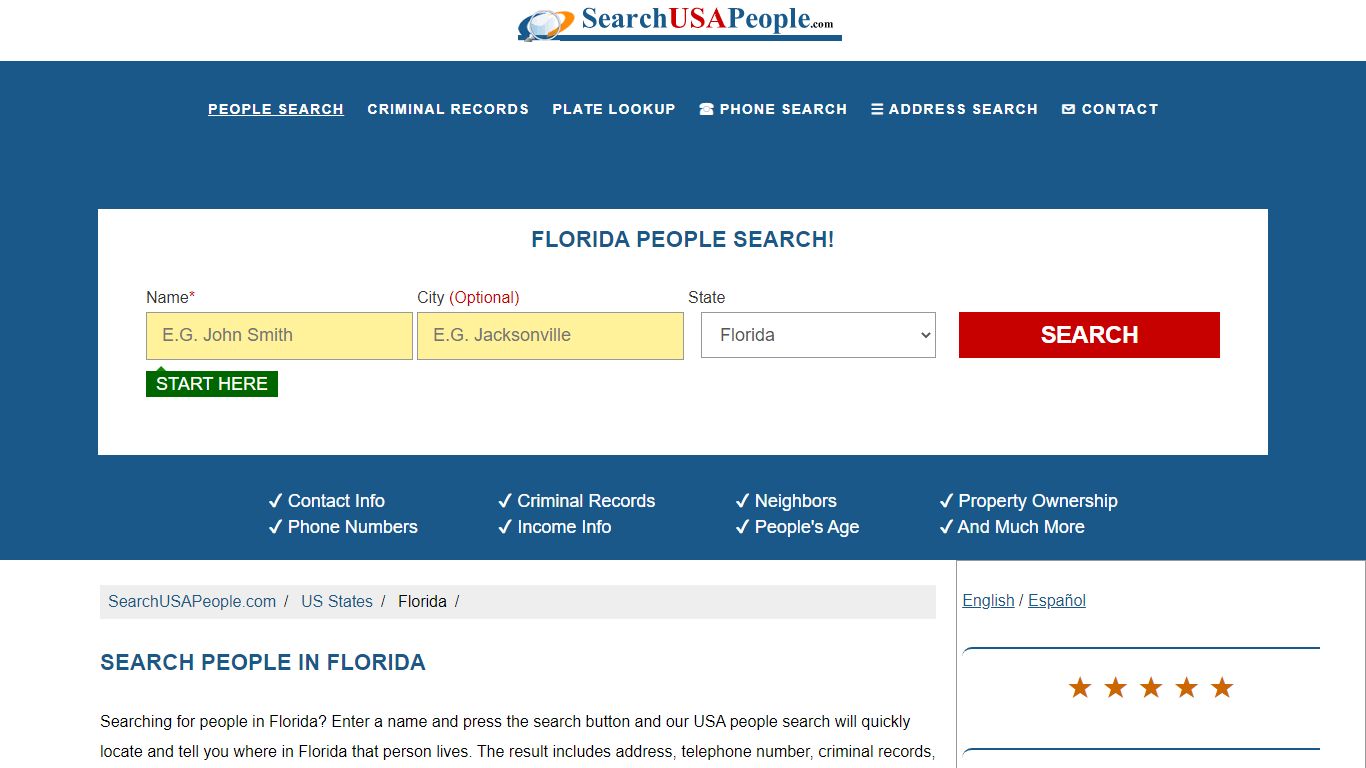 Florida People Search | SearchUSAPeople